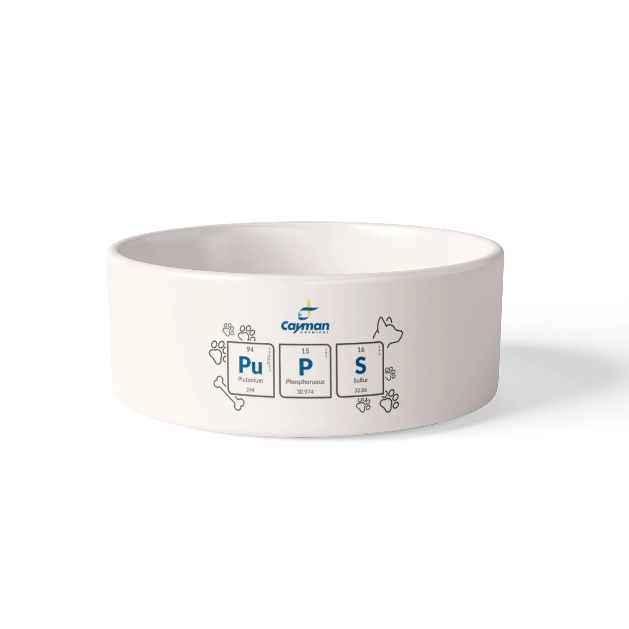 Pet Bowl - Cayman Chemical pups blue