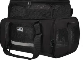 Pet Carrier for Small Dogs Cats Airline Approved Top Expand Space 900D Oxford Fabric Wear Resistant and Scratch Resistant Car Travel Foldable