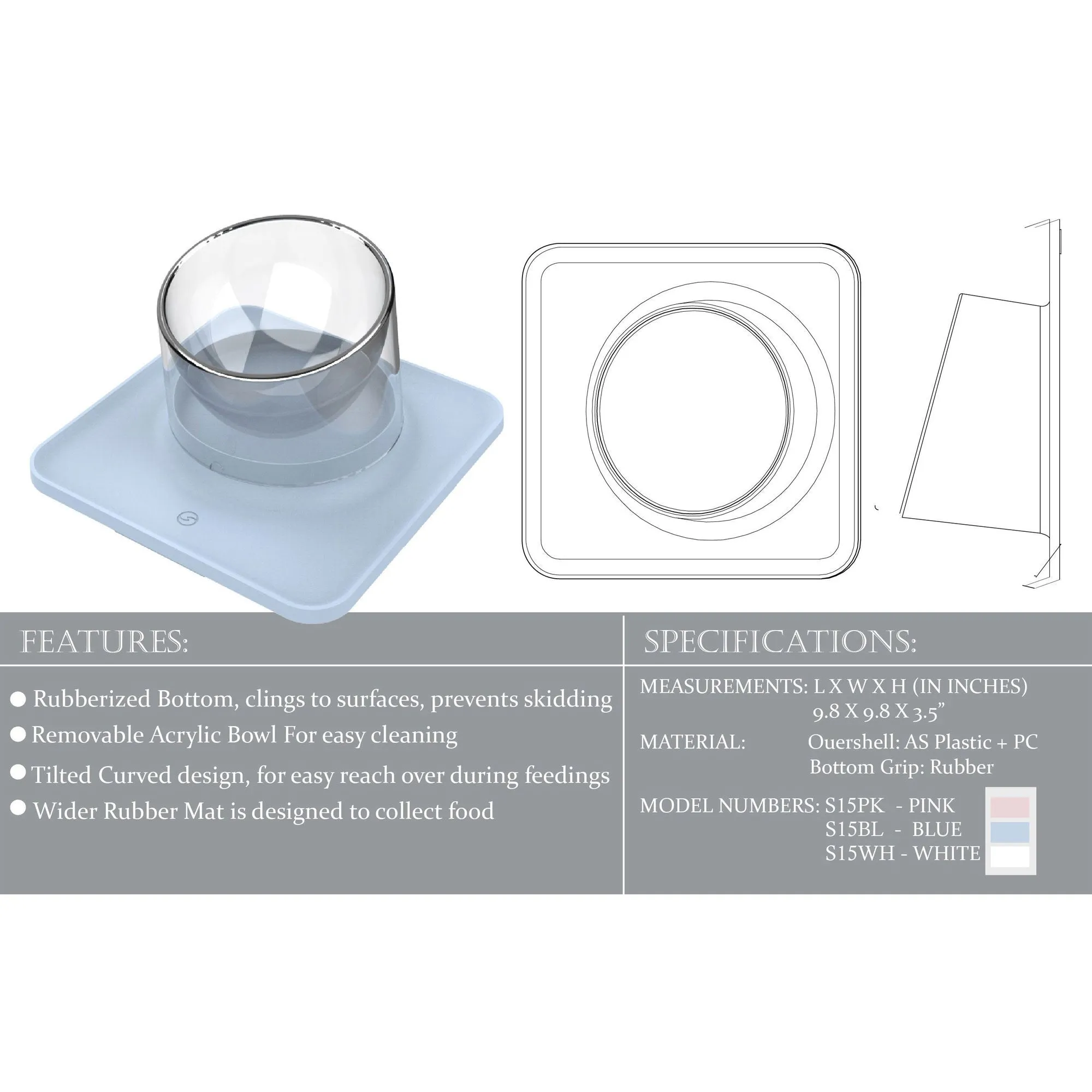 Pet Life&reg; Surface Anti-Skid & Spill Bowl