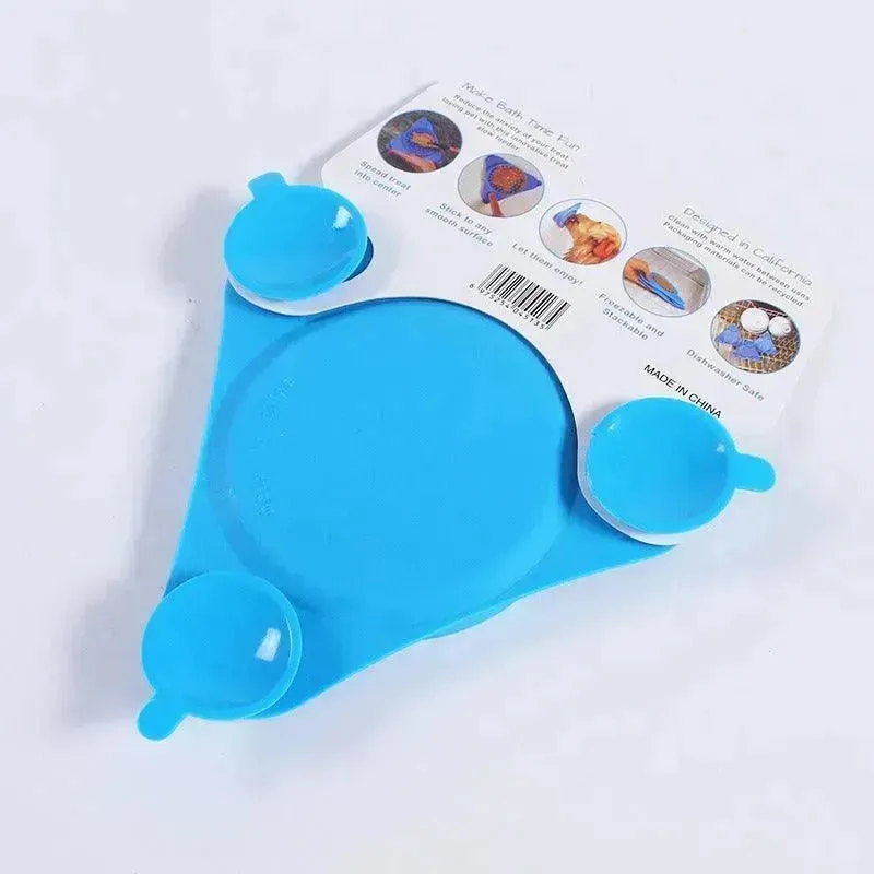 Pet Suction Cup Slow Feeder Bowl – Silicone Dog & Cat Bowl