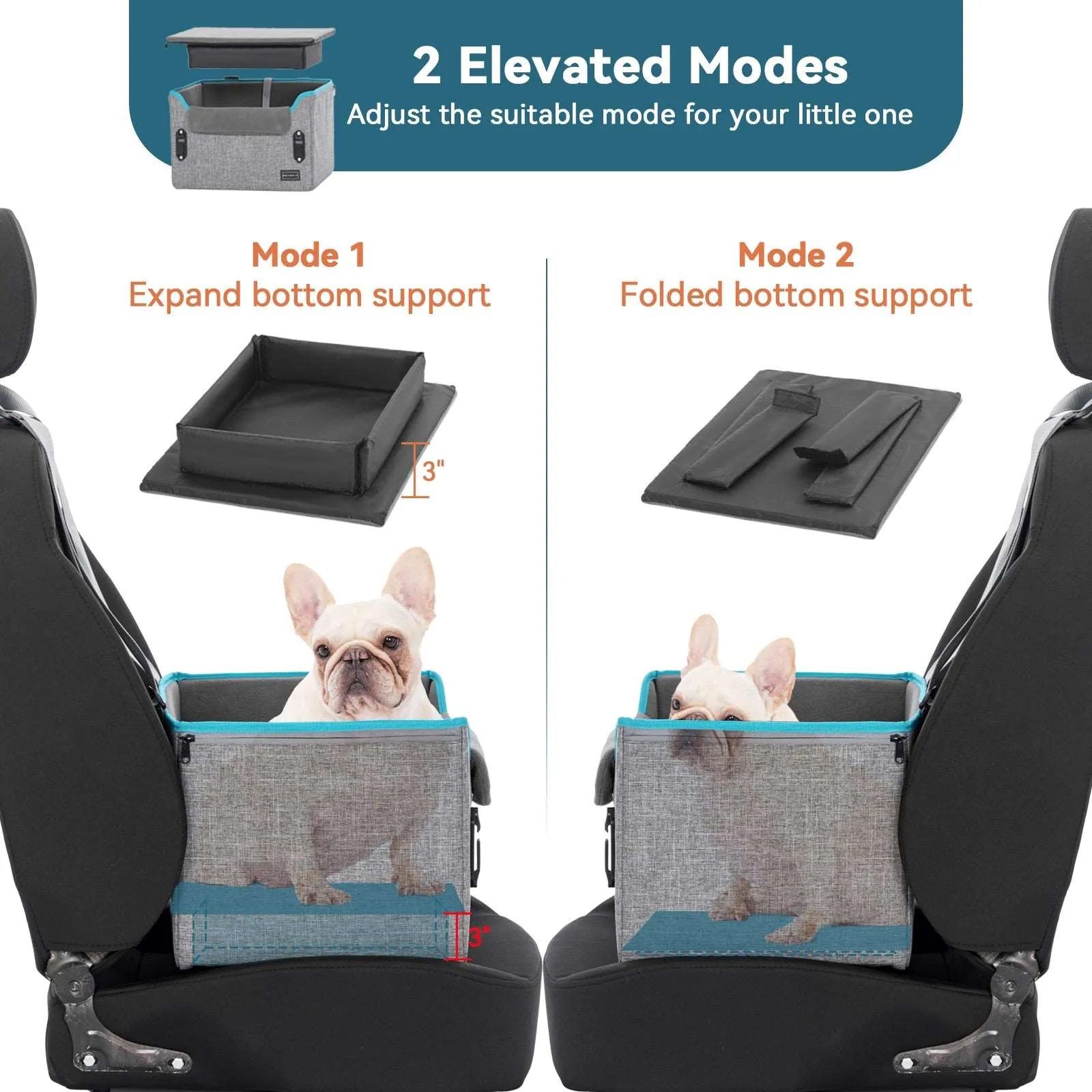PETSFIT Dog Car Seats for Small Dogs Puppy Stable Pet Car Seat