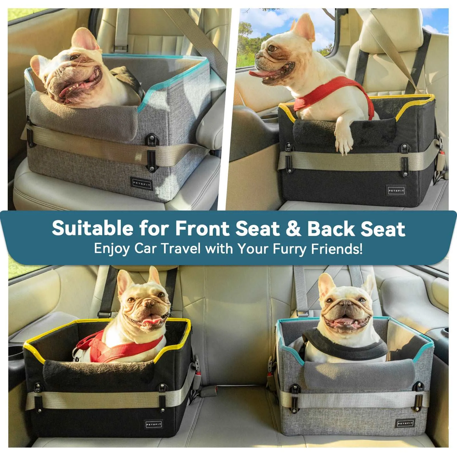 PETSFIT Dog Car Seats for Small Dogs Puppy Stable Pet Car Seat