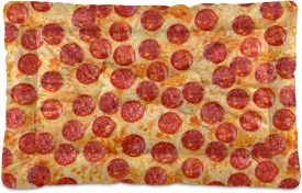 Pizza Pepperoni Dog Bed Cat BES Soft Washable Pet Crate Mat Non Slip Comfortable Puppy Kennel Bed for Medium Large Small Dogs Cats, 24 x 36 Inch
