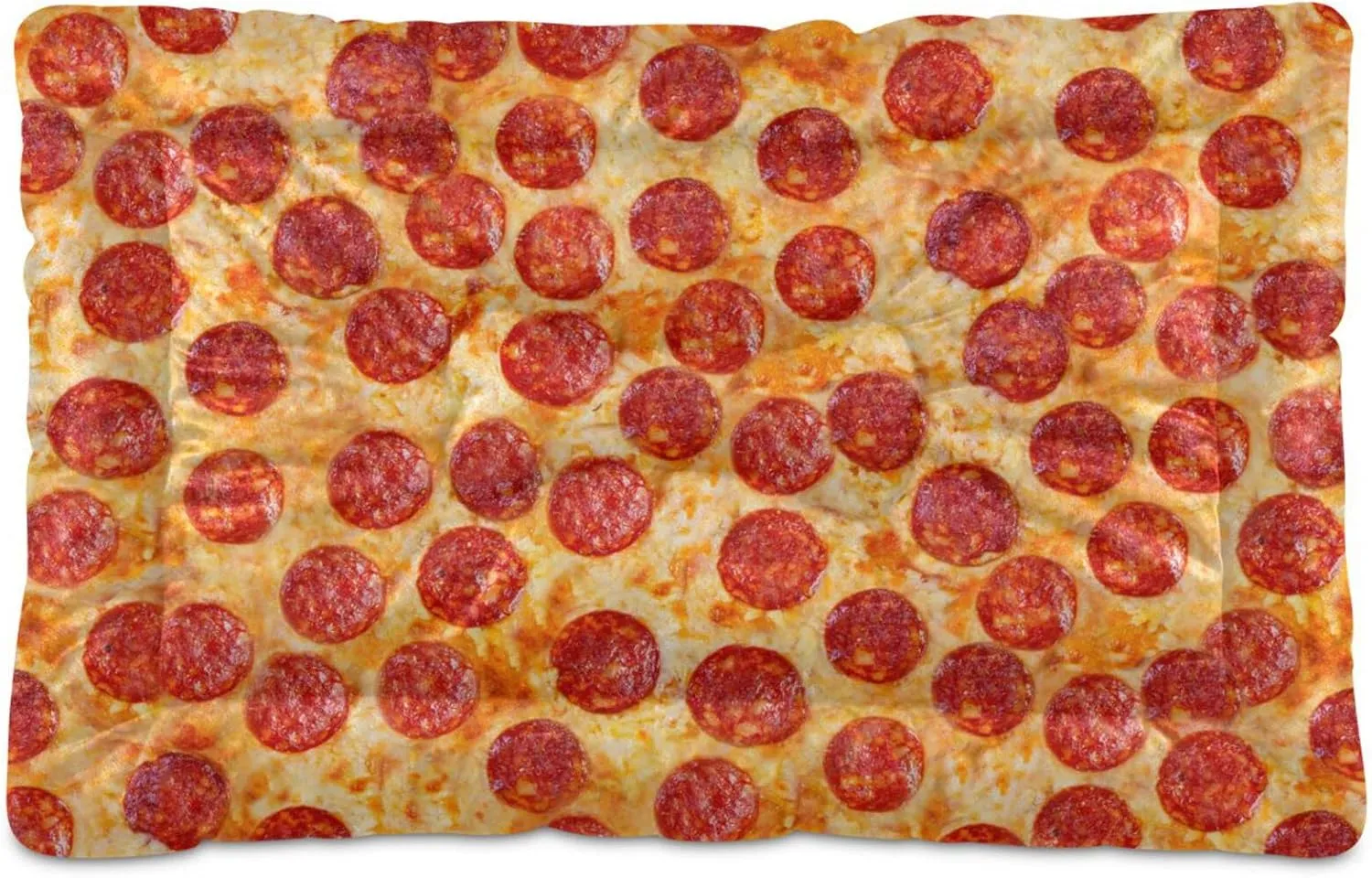 Pizza Pepperoni Dog Bed Cat BES Soft Washable Pet Crate Mat Non Slip Comfortable Puppy Kennel Bed for Medium Large Small Dogs Cats, 24 x 36 Inch