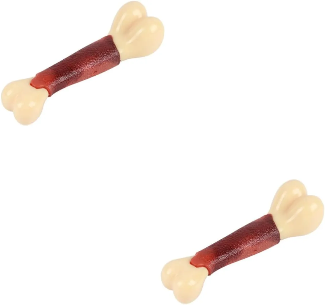 POPETPOP 2pcs Pet Chewing Toy Beef Flavored Molar Stick for Dogs Material for Teething Puppies Fun and Plaything for Healthy Teeth