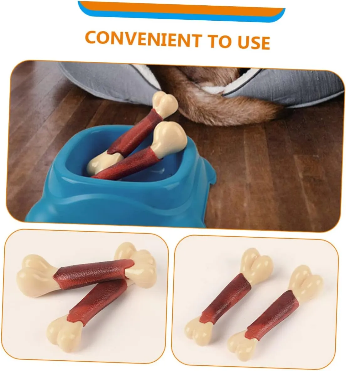 POPETPOP 2pcs Pet Chewing Toy Beef Flavored Molar Stick for Dogs Material for Teething Puppies Fun and Plaything for Healthy Teeth