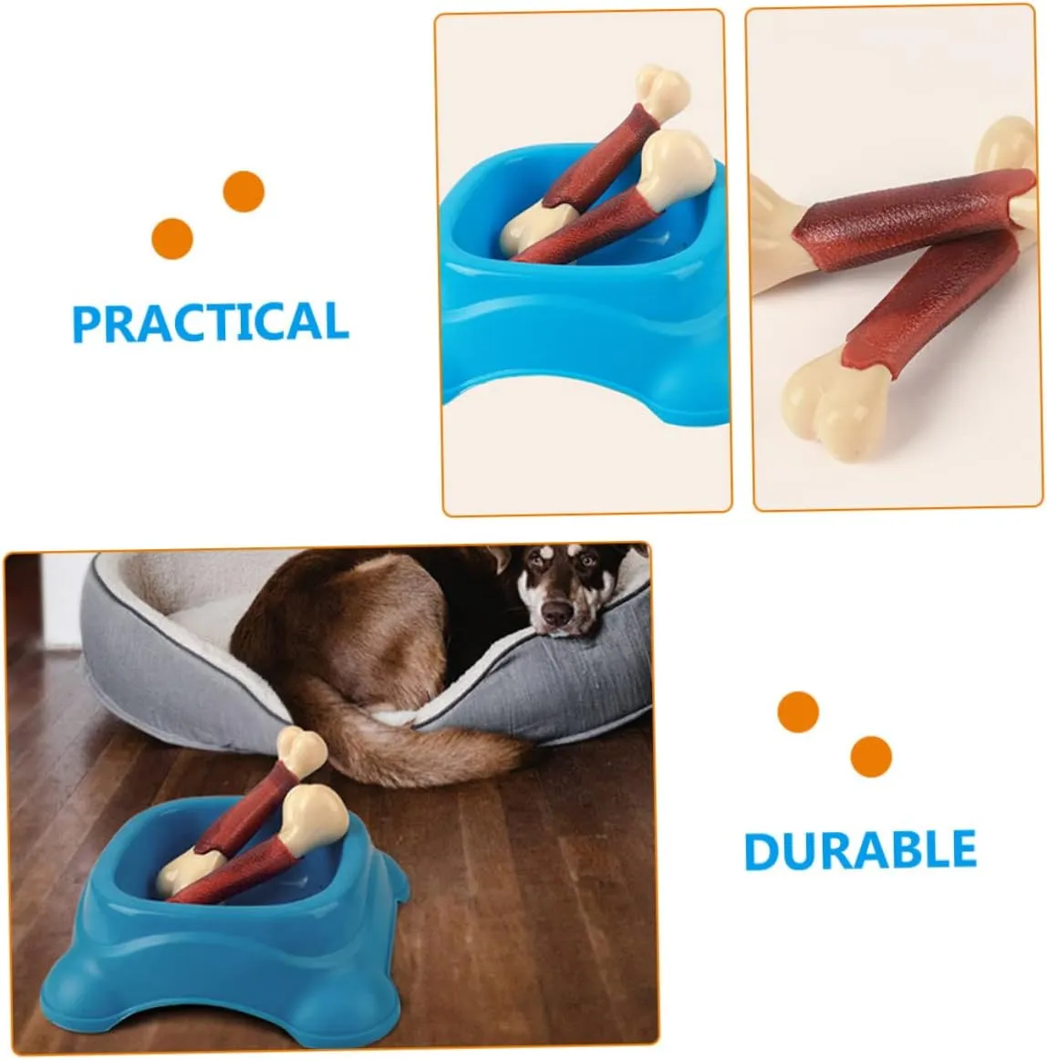 POPETPOP 2pcs Pet Chewing Toy Beef Flavored Molar Stick for Dogs Material for Teething Puppies Fun and Plaything for Healthy Teeth