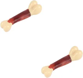 POPETPOP 2pcs Pet Chewing Toy Beef Flavored Molar Stick for Dogs Material for Teething Puppies Fun and Plaything for Healthy Teeth