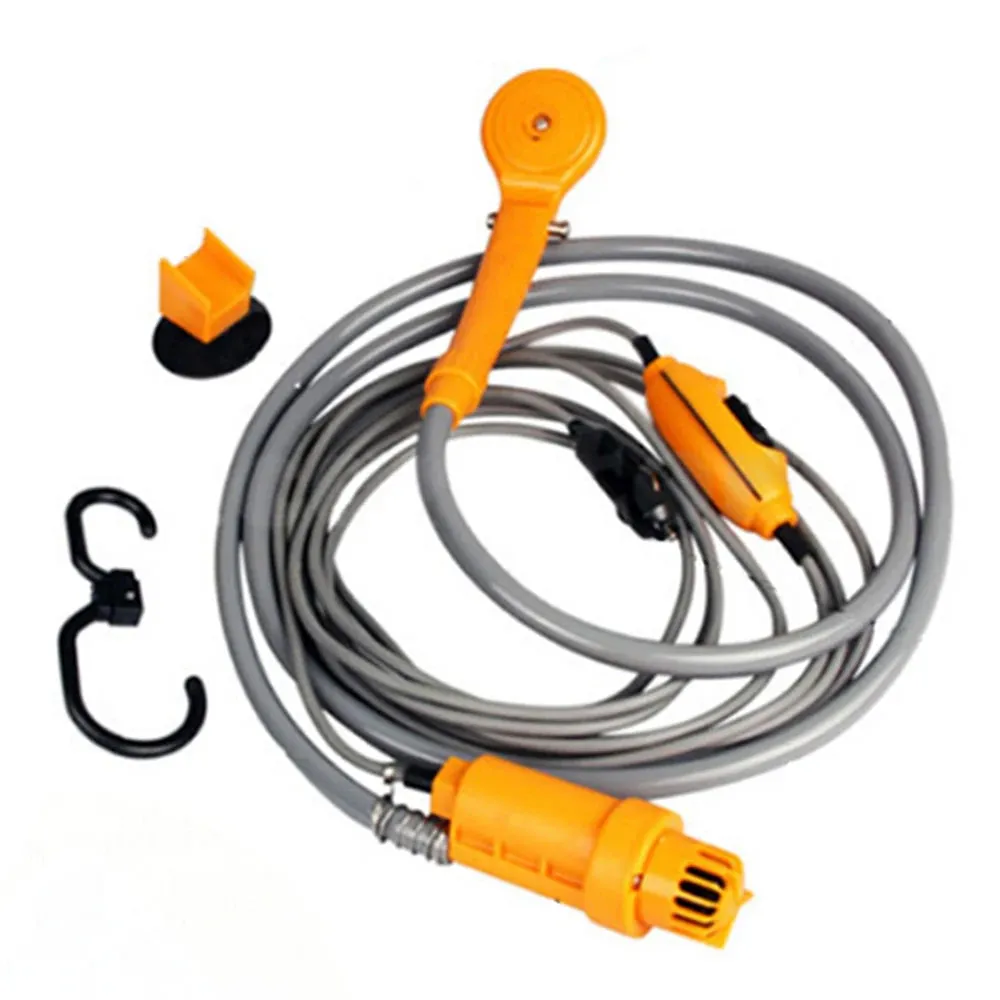 Portable Camping Shower Outdoor 12V Shower Pump with 20L Collapsible Bucket for Camping Hiking Backpacking Beach Bath Flowering