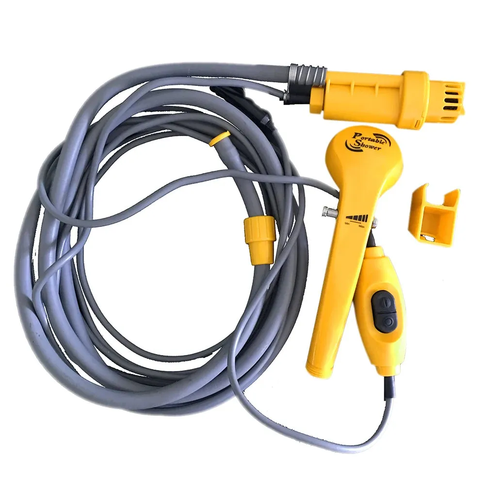 Portable Camping Shower Outdoor 12V Shower Pump with 20L Collapsible Bucket for Camping Hiking Backpacking Beach Bath Flowering