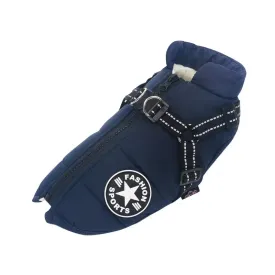 Premium Waterproof Fleece Dog Jacket for Small Breeds with Harness - Ideal Winter Coat for Chihuahuas and Puppies
