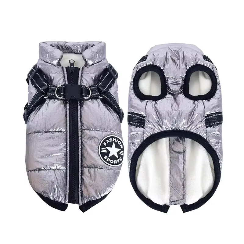 Premium Waterproof Fleece Dog Jacket for Small Breeds with Harness - Ideal Winter Coat for Chihuahuas and Puppies