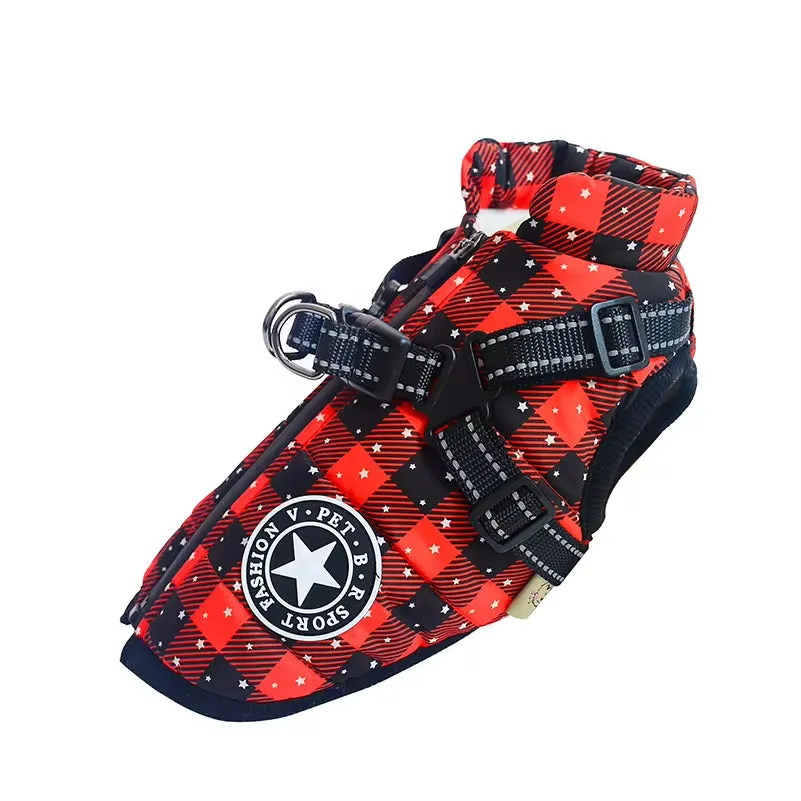 Premium Waterproof Fleece Dog Jacket for Small Breeds with Harness - Ideal Winter Coat for Chihuahuas and Puppies