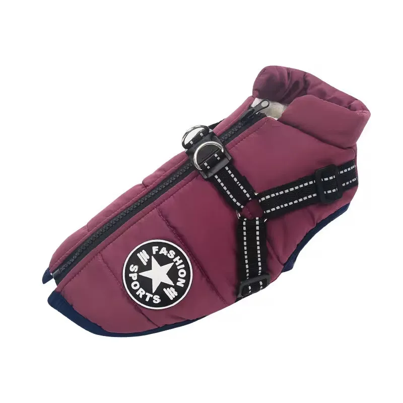 Premium Waterproof Fleece Dog Jacket for Small Breeds with Harness - Ideal Winter Coat for Chihuahuas and Puppies