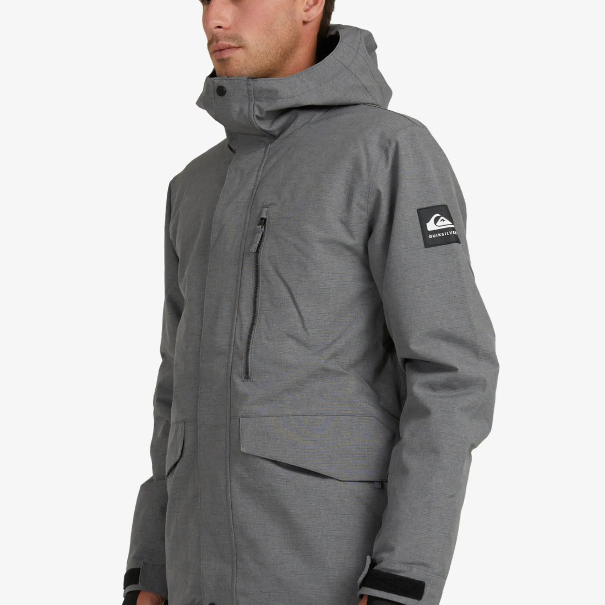 Quiksilver Mission Solid Snow Jacket - Heather Grey
