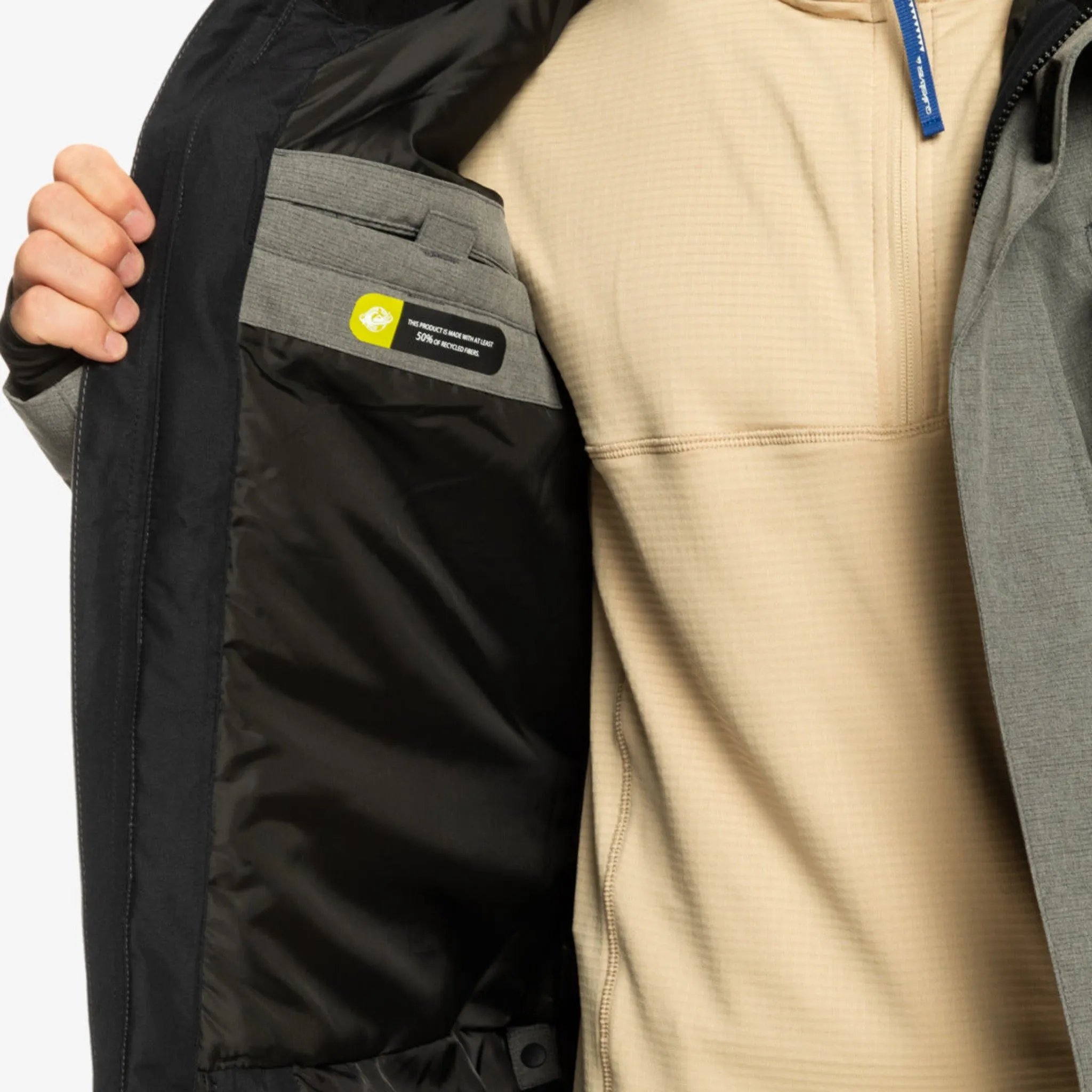 Quiksilver Mission Solid Snow Jacket - Heather Grey