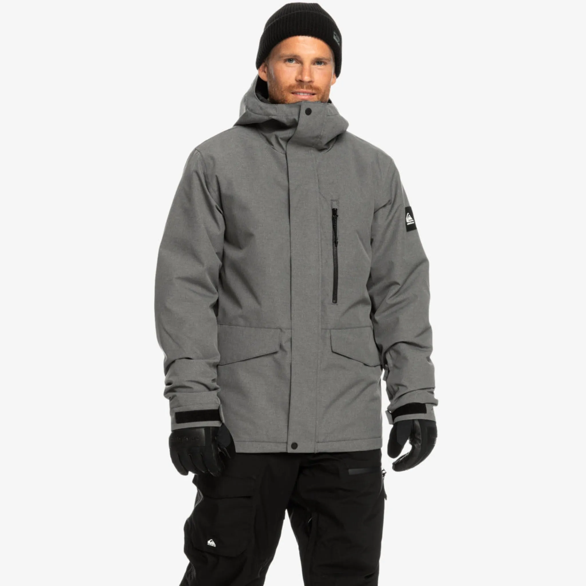 Quiksilver Mission Solid Snow Jacket - Heather Grey
