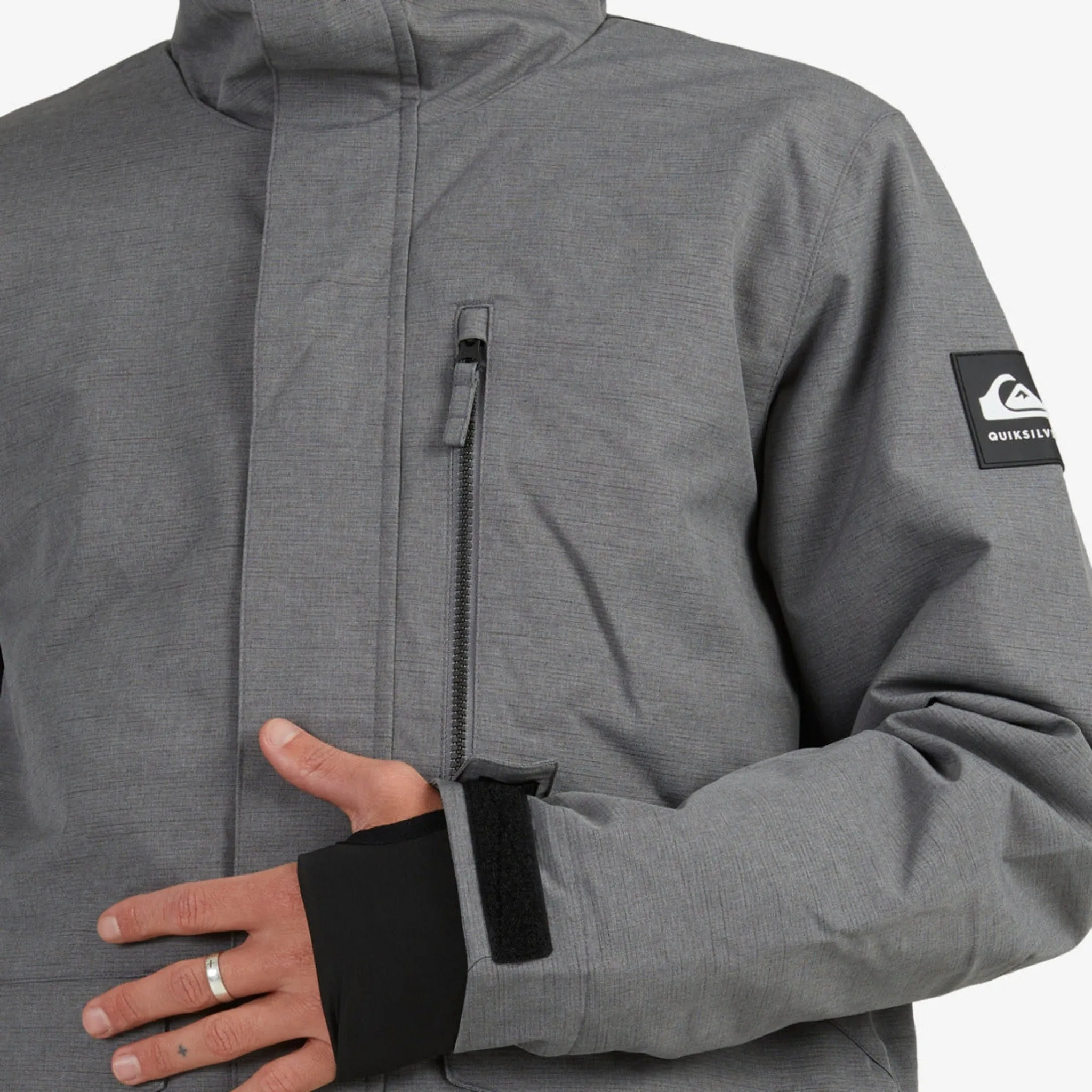 Quiksilver Mission Solid Snow Jacket - Heather Grey