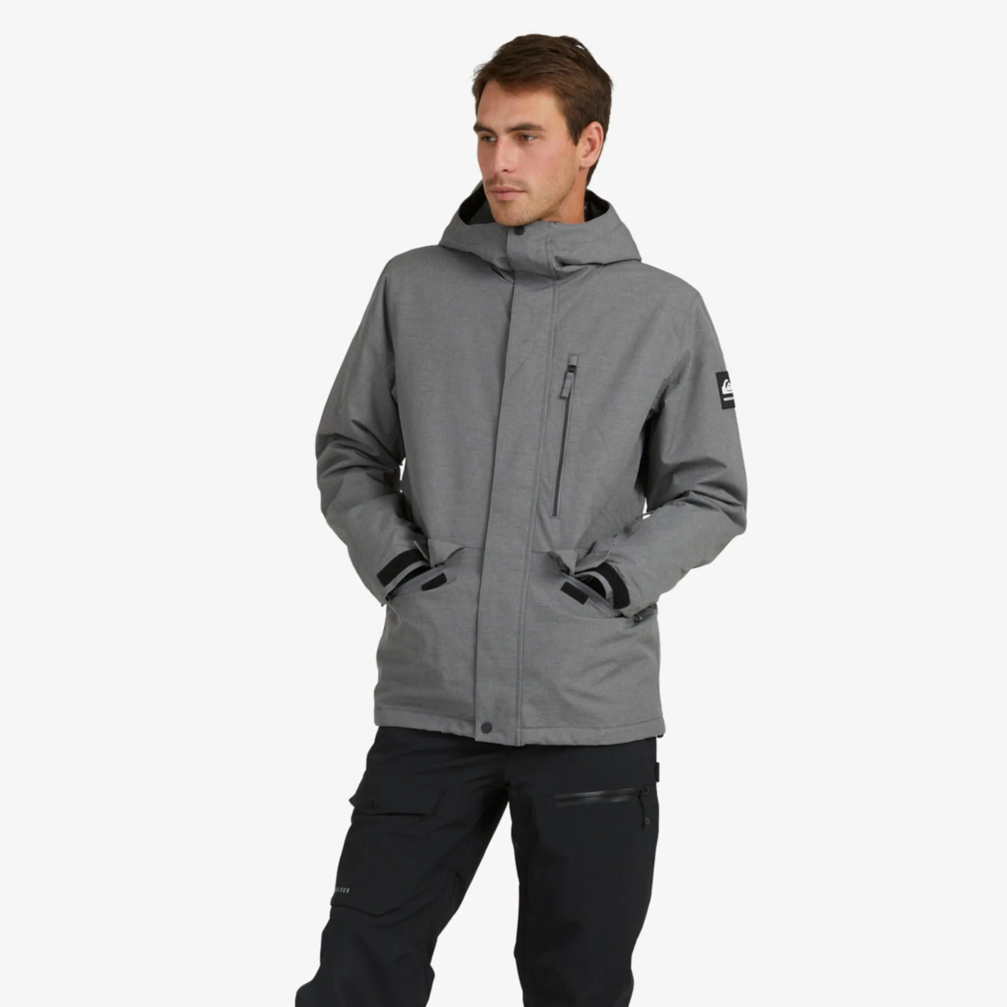 Quiksilver Mission Solid Snow Jacket - Heather Grey