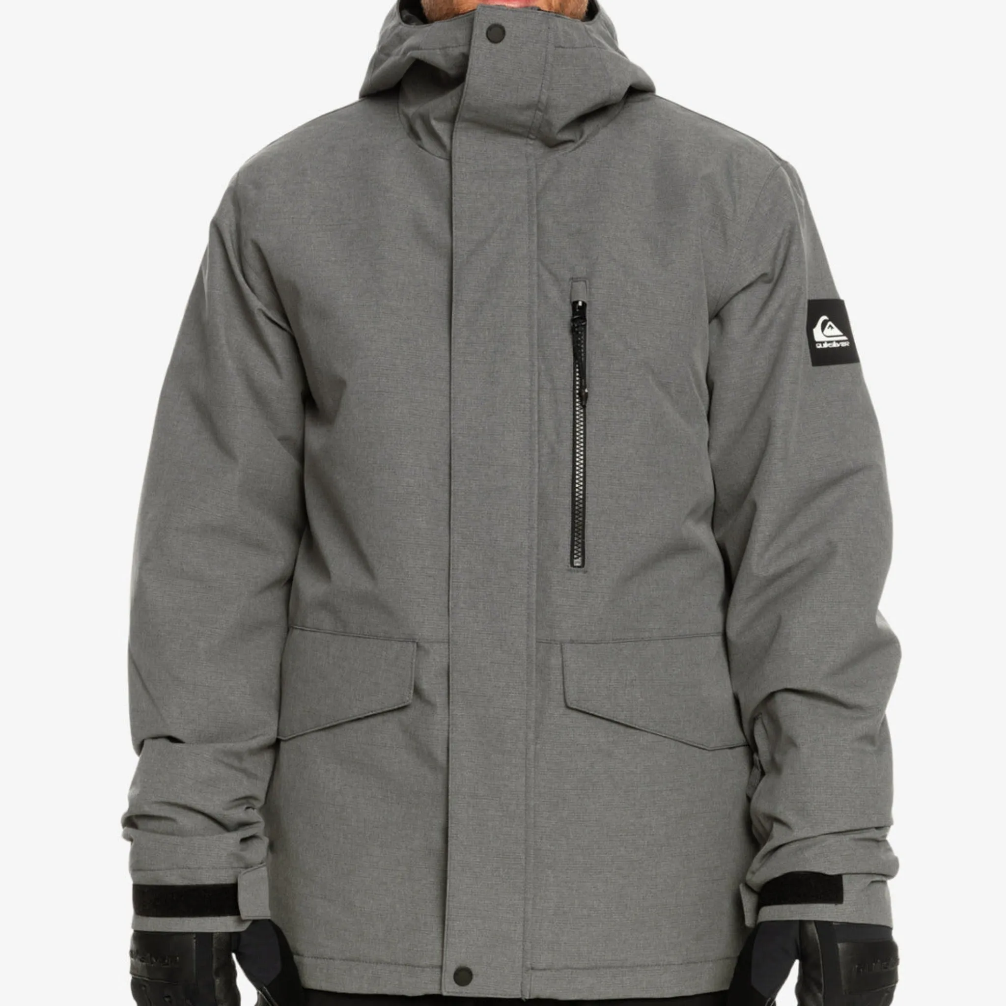 Quiksilver Mission Solid Snow Jacket - Heather Grey