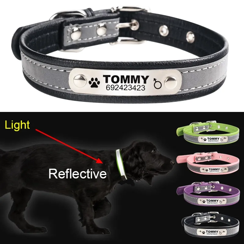 Reflective Collar ID Tag  For Pet