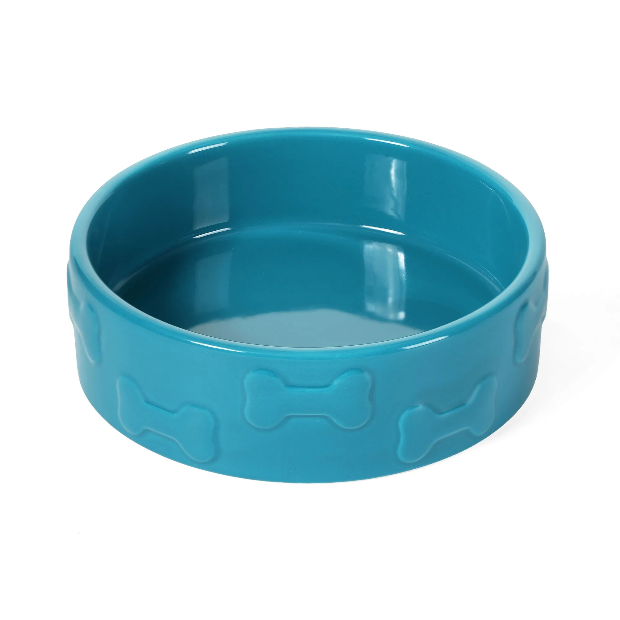 SET OF TWO MANOR PET BOWLS - AZURE