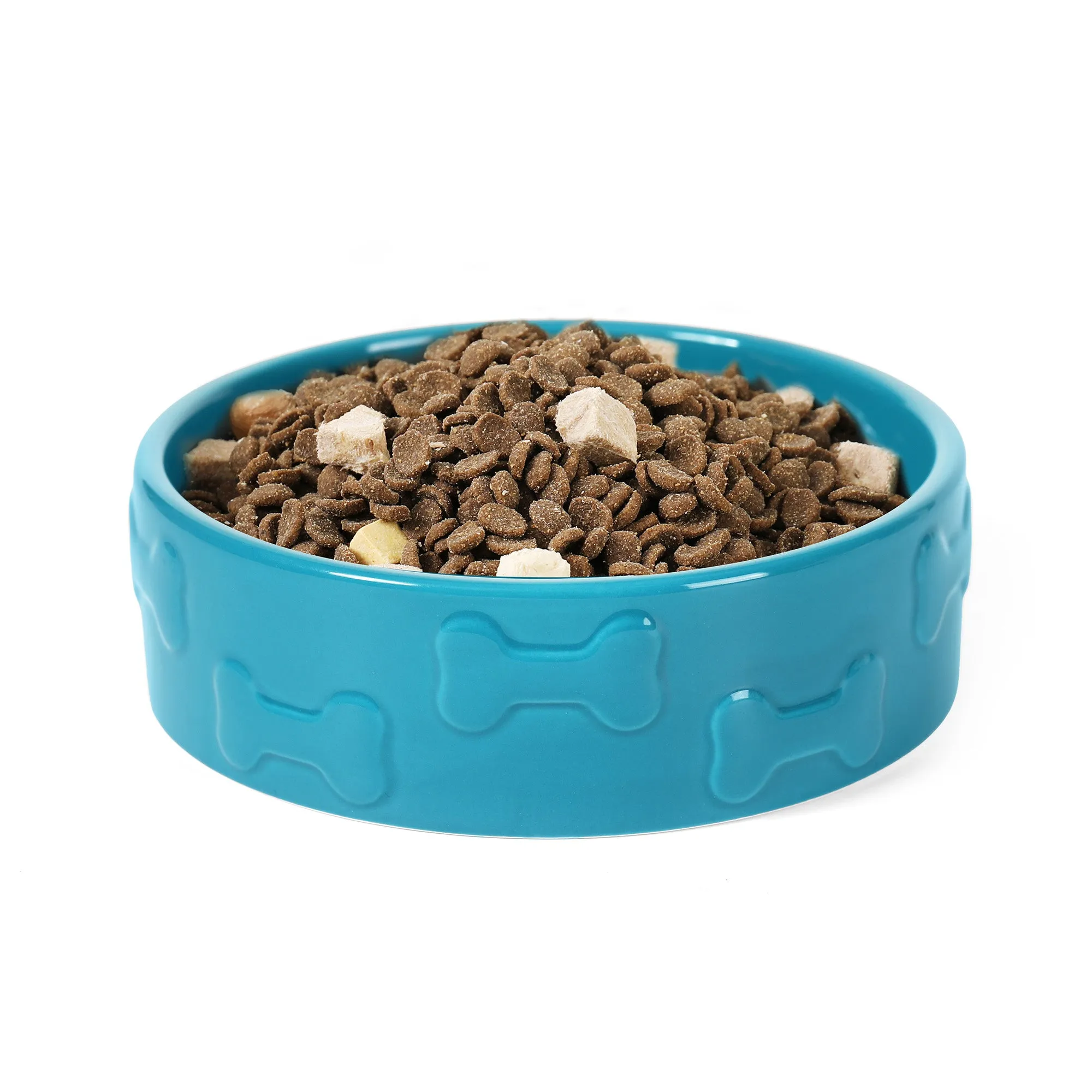 SET OF TWO MANOR PET BOWLS - AZURE
