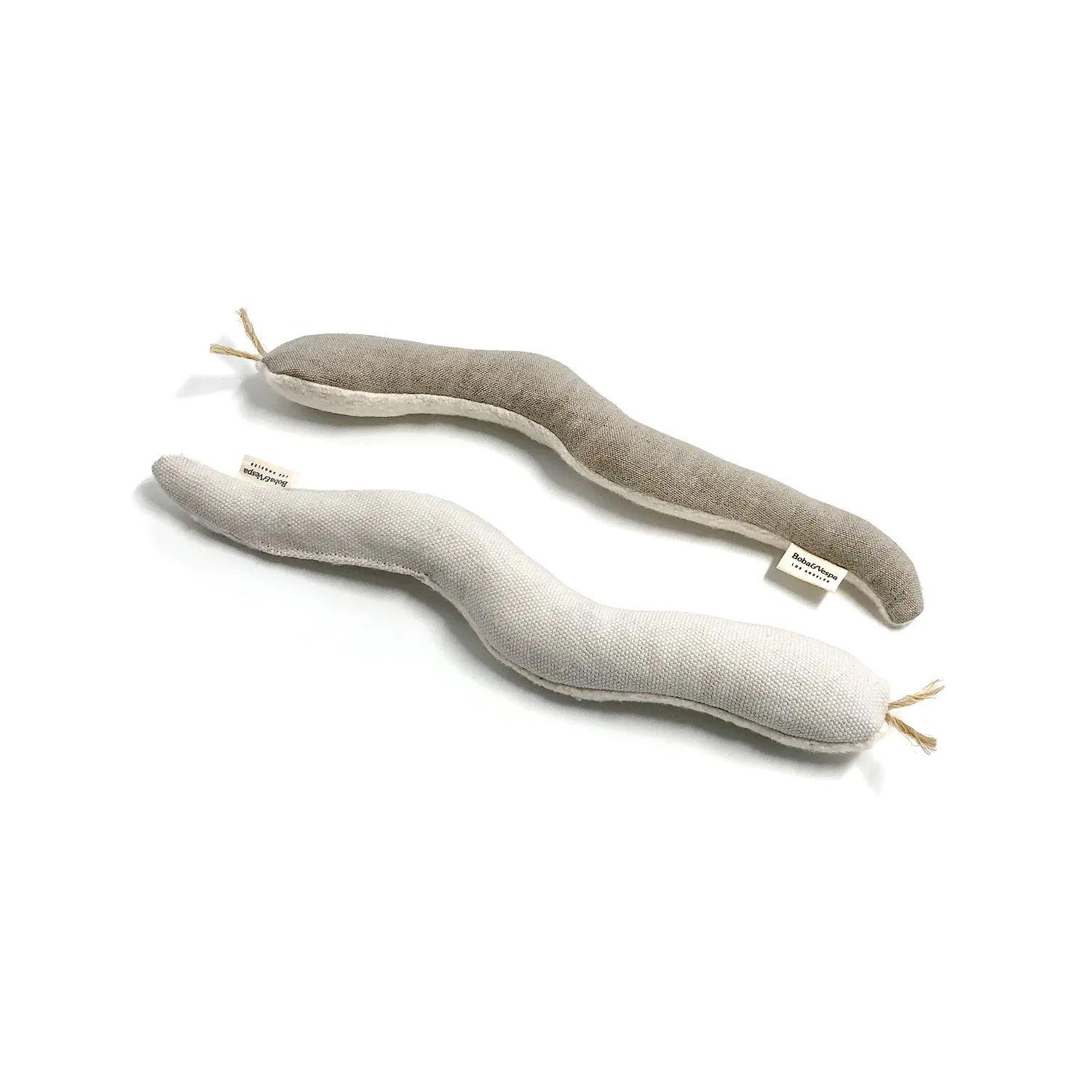 Snake Toy for Cats in Cotton with Buckwheat Crinkles and Organic Catnip