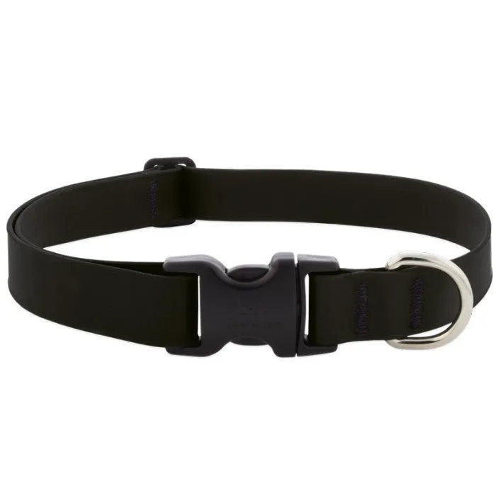 Splash Waterproof Dog Collar 16"-28", 1" Wide - Jet Black