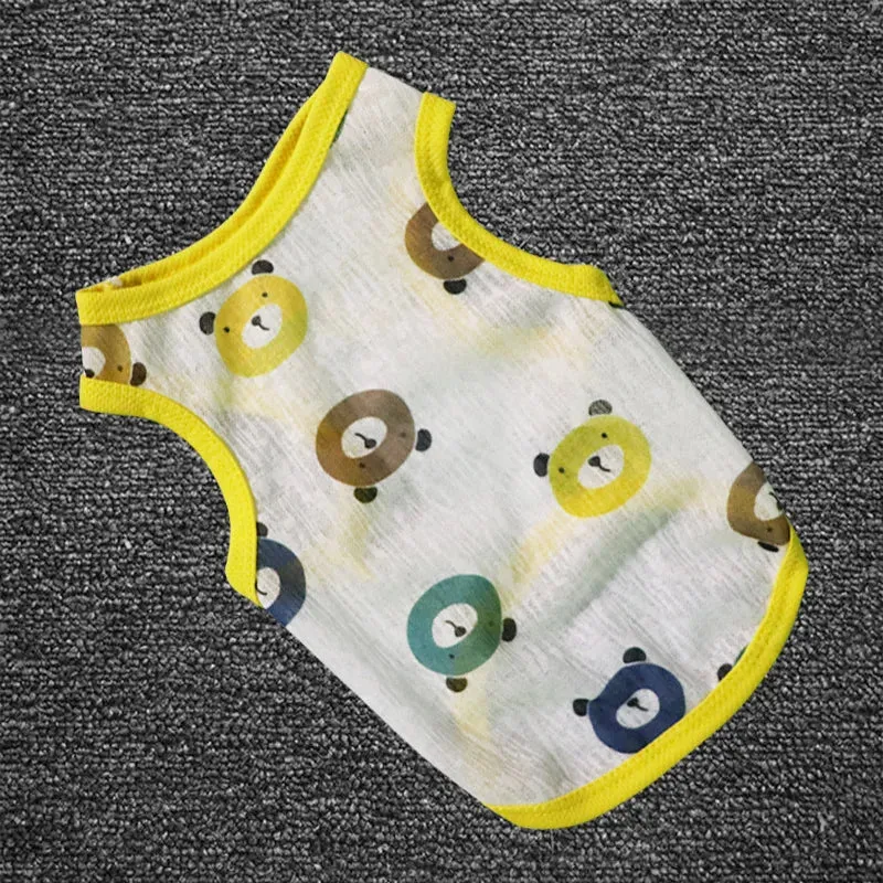 Summer Dog T-Shirt | Pet Clothing for Small Dogs | Chihuahua, French Bulldog, Pug, Yorkie Printed Vest, Breathable Hoodie, and Skirts | Alo Trendy