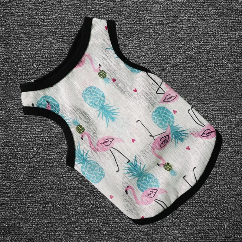 Summer Dog T-Shirt | Pet Clothing for Small Dogs | Chihuahua, French Bulldog, Pug, Yorkie Printed Vest, Breathable Hoodie, and Skirts | Alo Trendy