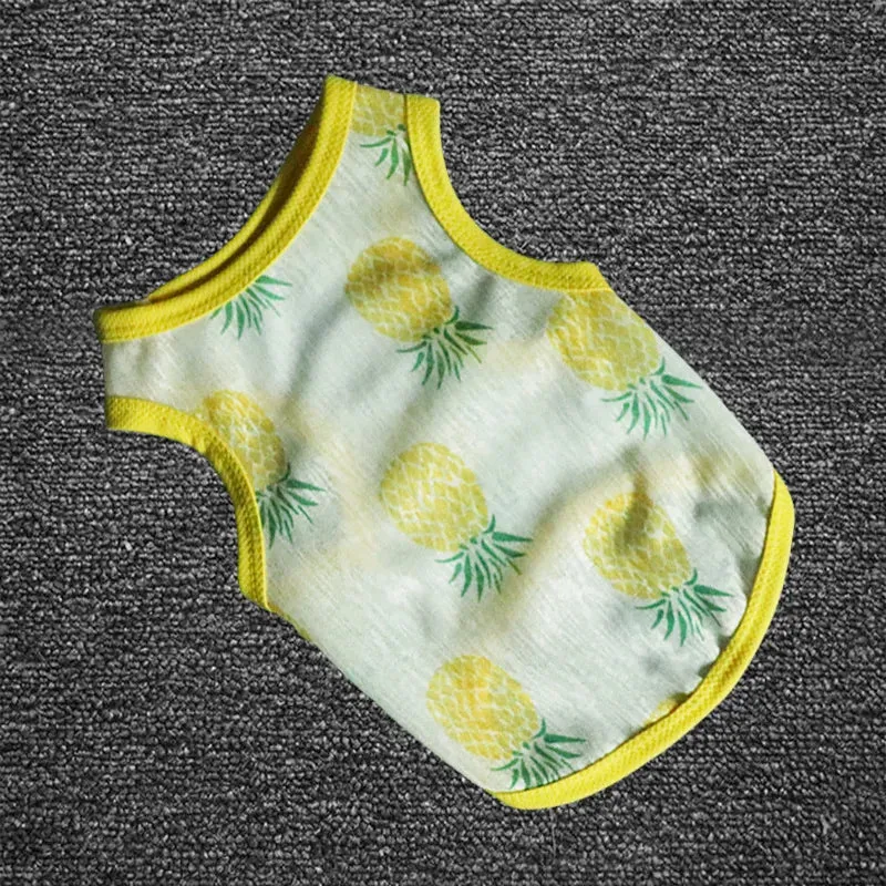Summer Dog T-Shirt | Pet Clothing for Small Dogs | Chihuahua, French Bulldog, Pug, Yorkie Printed Vest, Breathable Hoodie, and Skirts | Alo Trendy