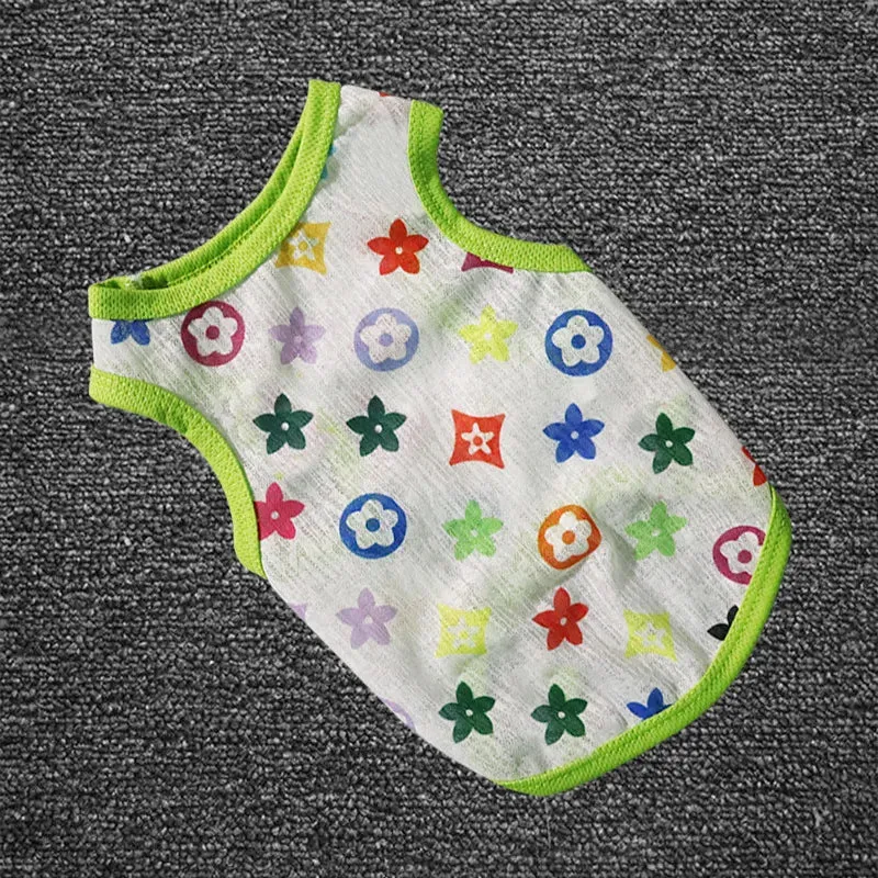 Summer Dog T-Shirt | Pet Clothing for Small Dogs | Chihuahua, French Bulldog, Pug, Yorkie Printed Vest, Breathable Hoodie, and Skirts | Alo Trendy