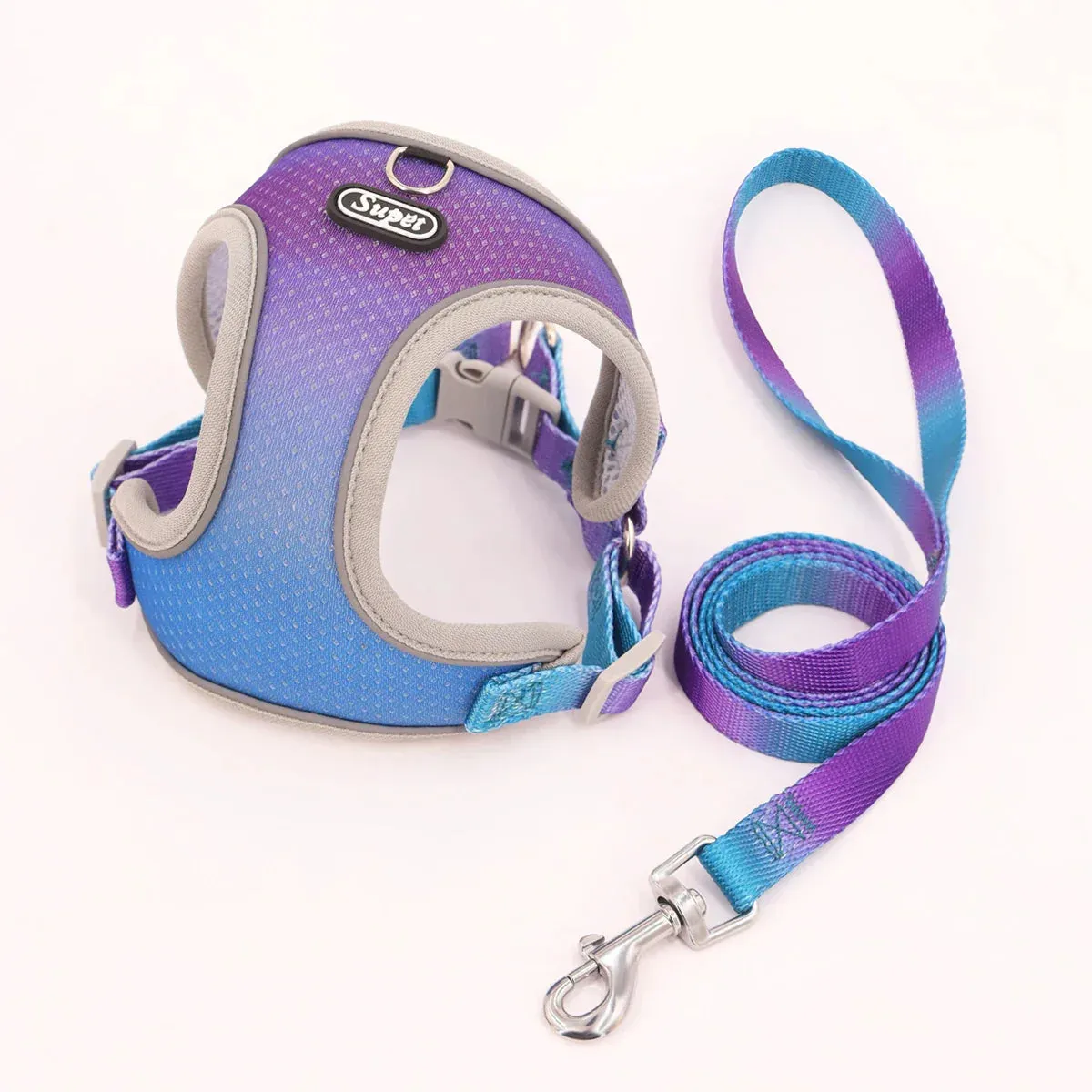 Supet Adjustable Pet Harness - Reflective and Breathable Vest for Dogs and Cats