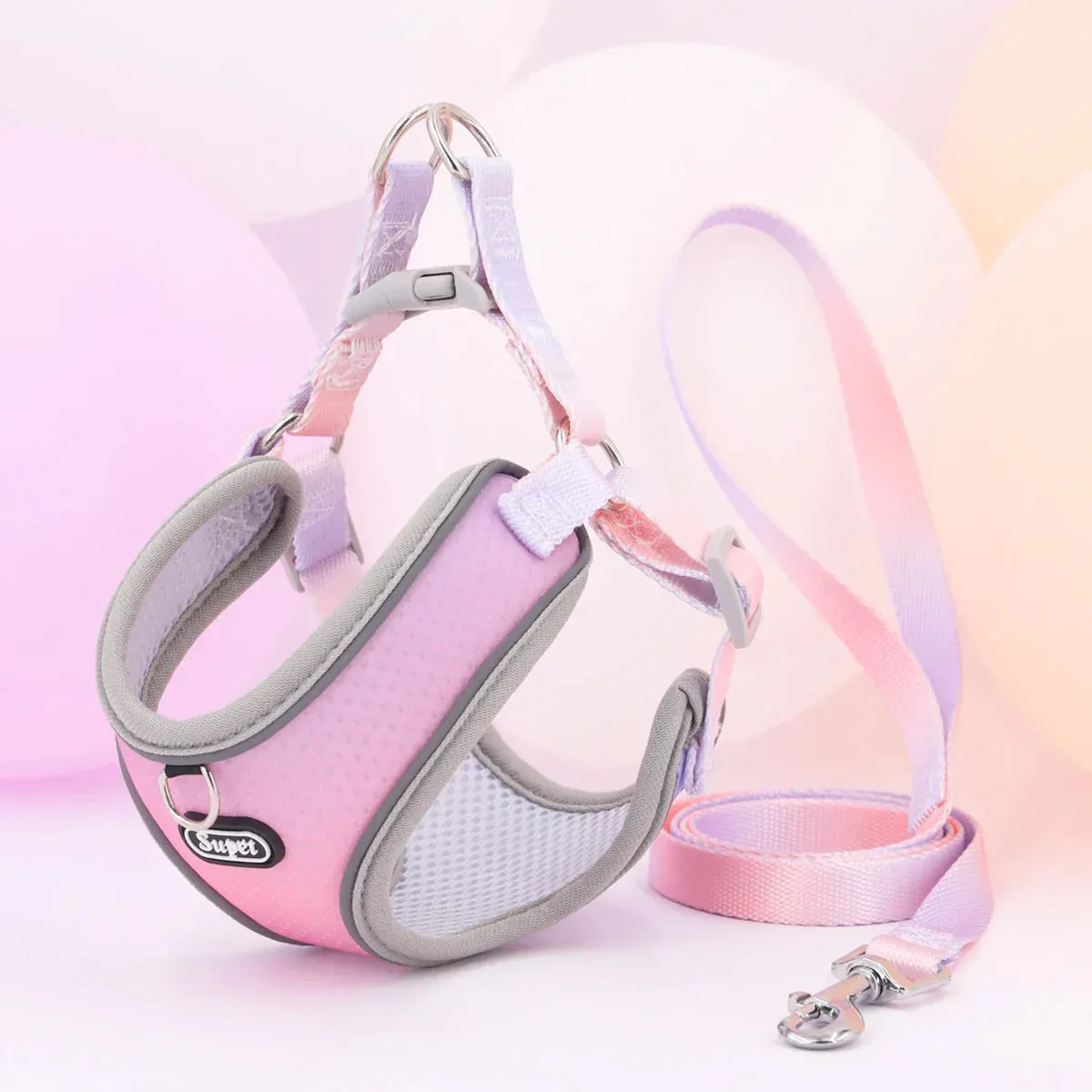Supet Adjustable Pet Harness - Reflective and Breathable Vest for Dogs and Cats