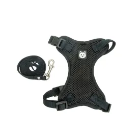 Vibrant Life, Polyester Large Cat Harness and Leash Combo, Black, One Size