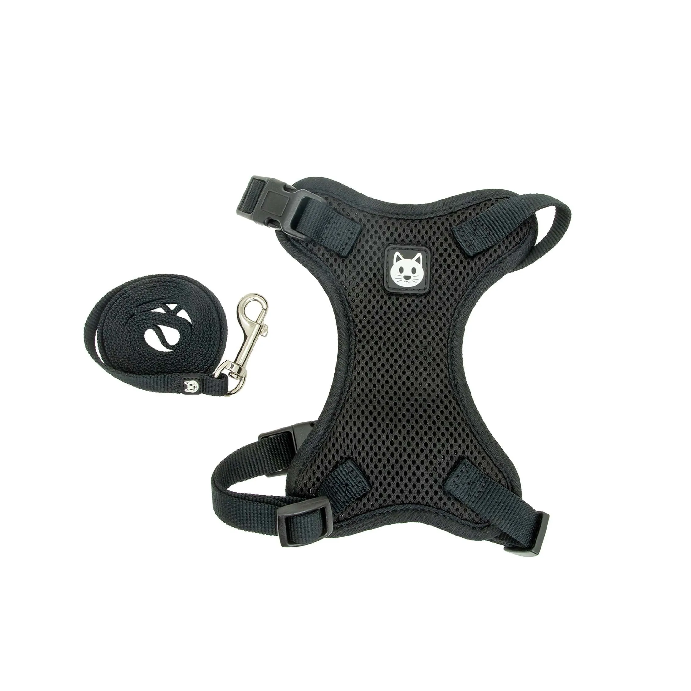 Vibrant Life, Polyester Large Cat Harness and Leash Combo, Black, One Size