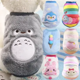 Warm Winter Dog Clothes Soft Fleece Jacket Pet Coat Sweater Puppy Cat Jumper