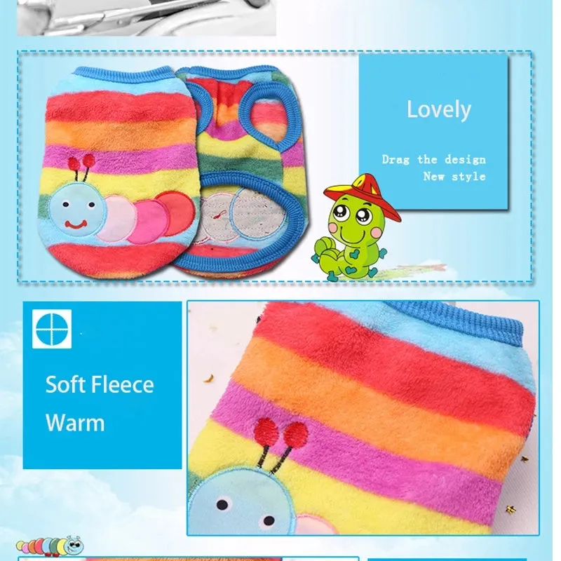 Warm Winter Dog Clothes Soft Fleece Jacket Pet Coat Sweater Puppy Cat Jumper